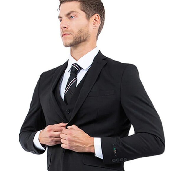 Men´s One Button Vested Slim Fit Business & Wedding...